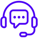 Iconne illustrant les services de support utilisateur et de délégation de personnel assurés par les équipes Videlio